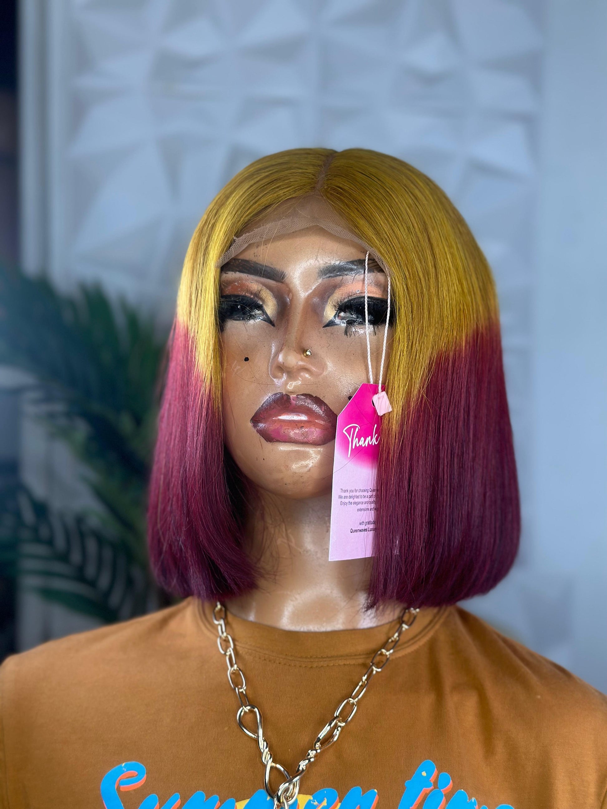 Golden Wine – 10” SDD Bone Straight Wig