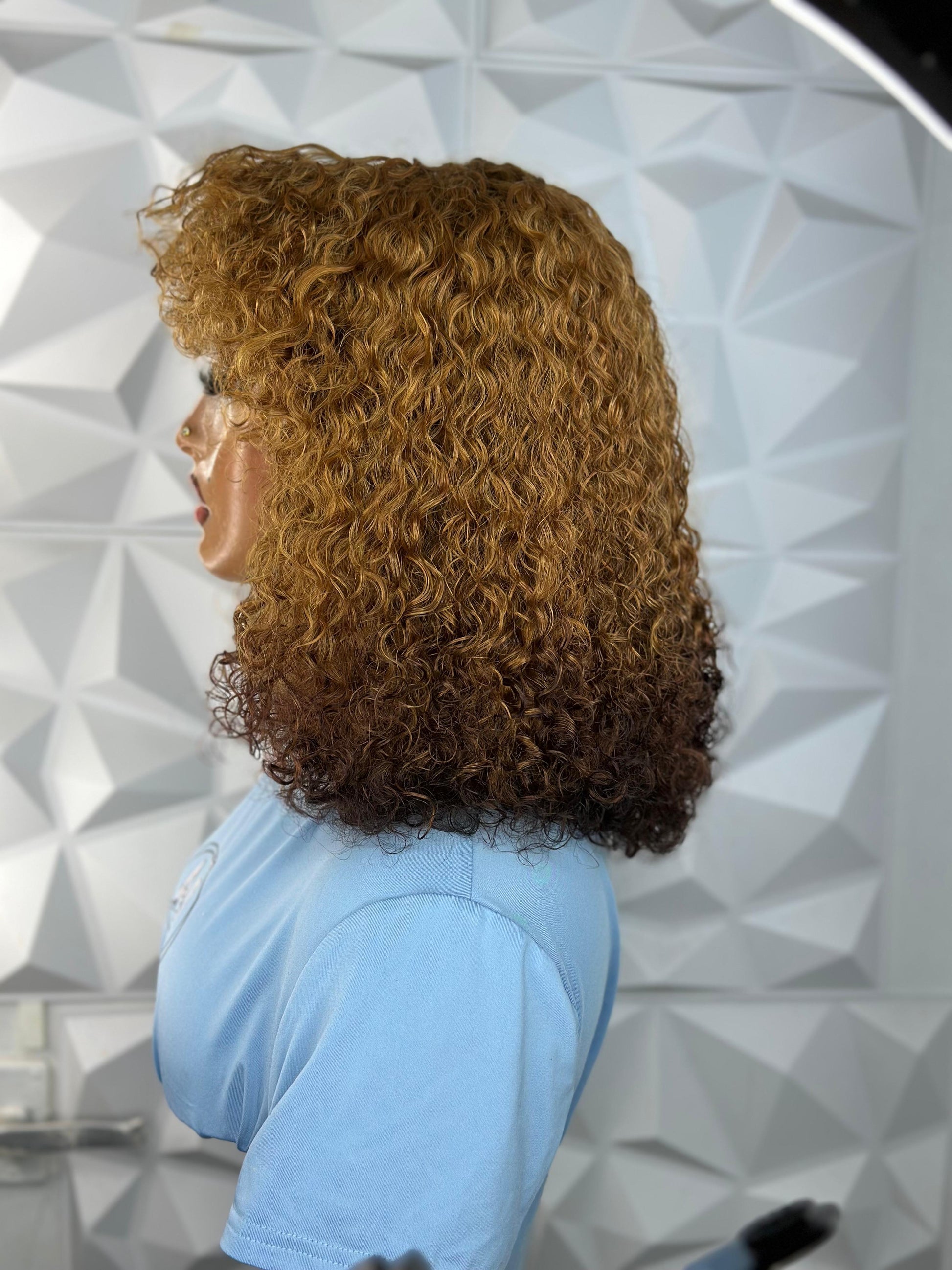 12” water wave Fringe Wig (250g)