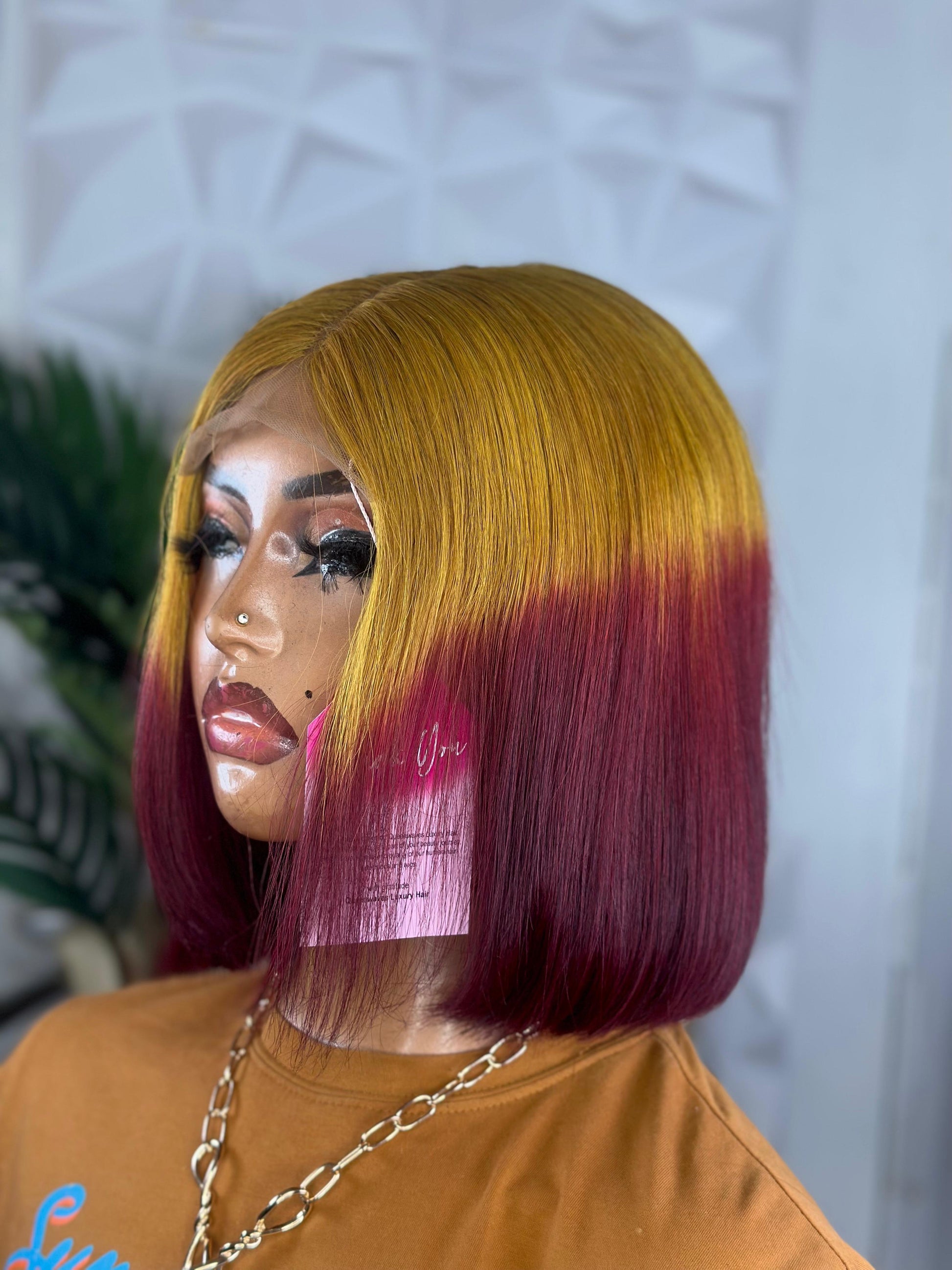 Golden Wine – 10” SDD Bone Straight Wig