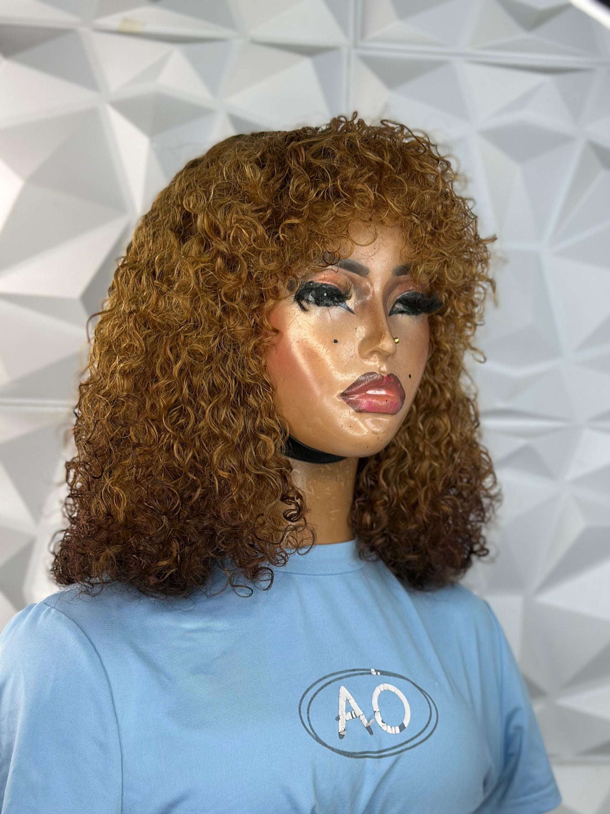 12” water wave Fringe Wig (250g)