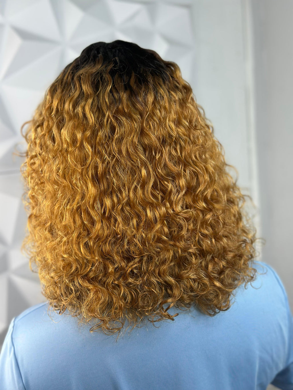 Water Wave Fringe Wig – 12” | Human Hair