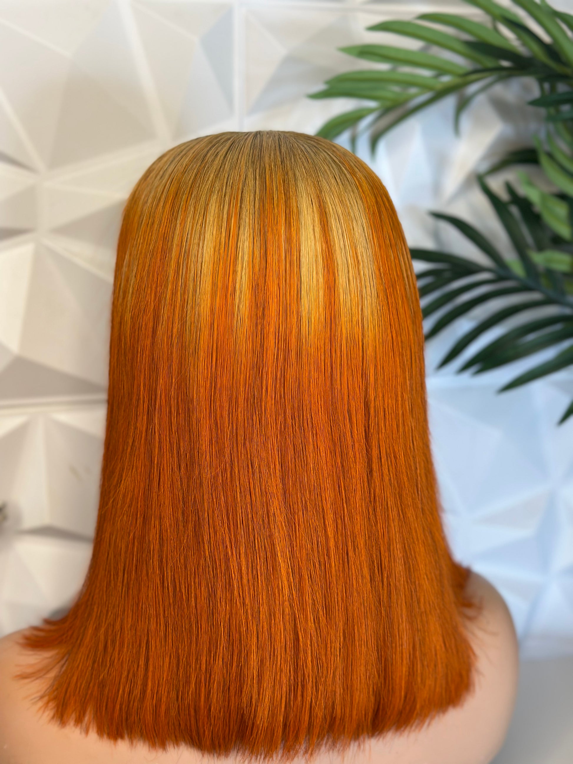 Golden Ember – 12” Bone Straight Wig (2x6 Closure)