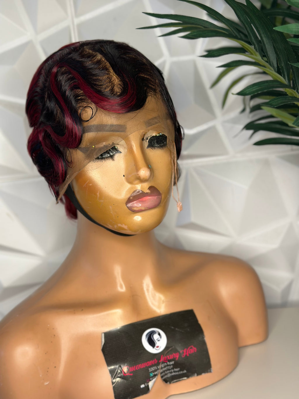 The Scarlet Wave – Red Wine Finger Wave Wig