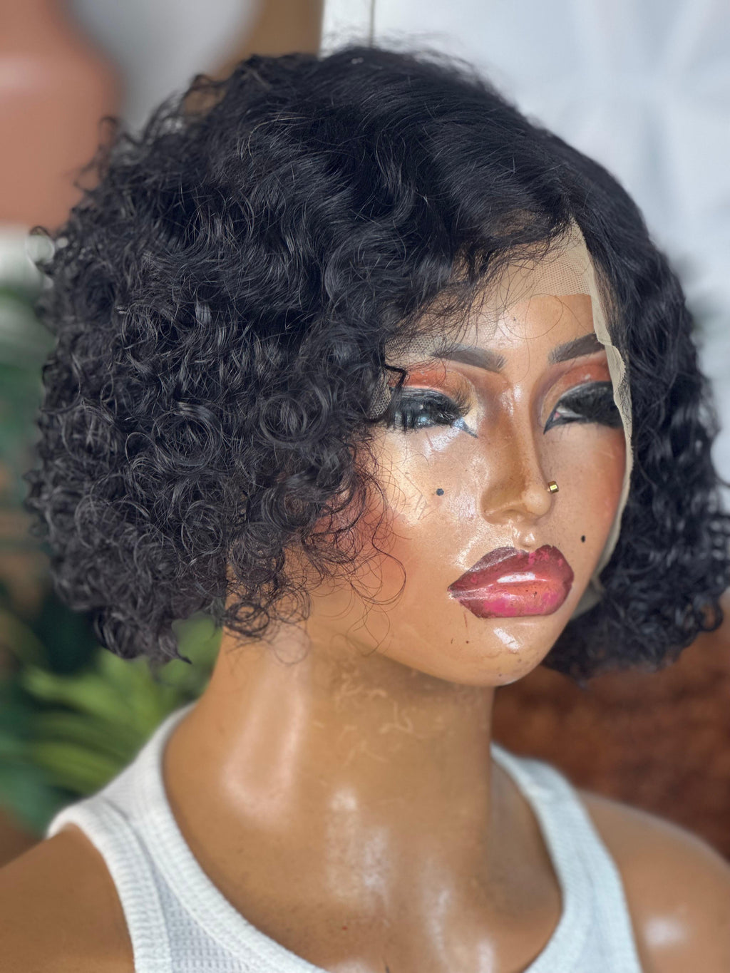 The Noir Wave – Short Water Curly Wig (150g)