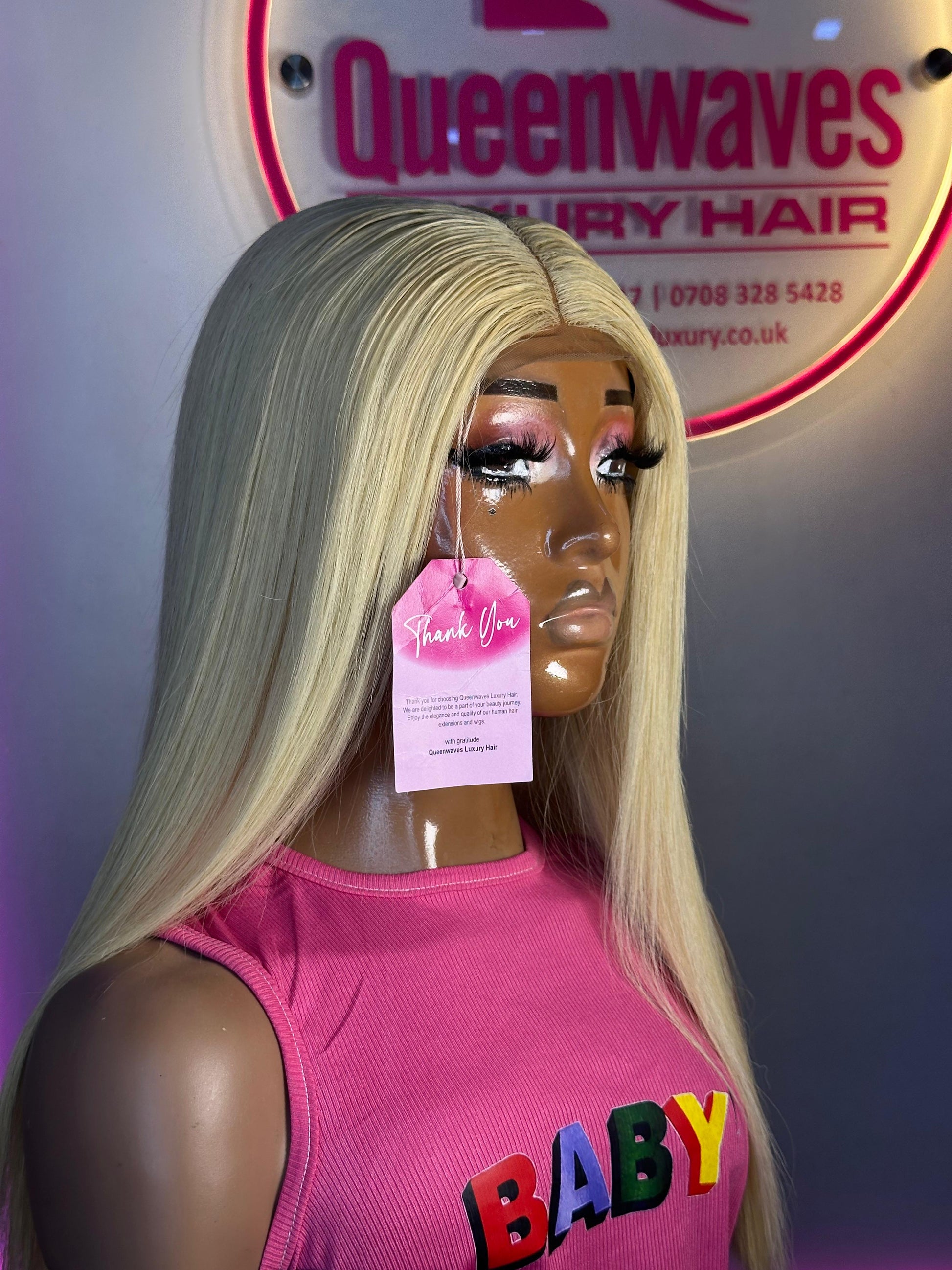 Platinum Princess 18” 5X5 Straight Wig