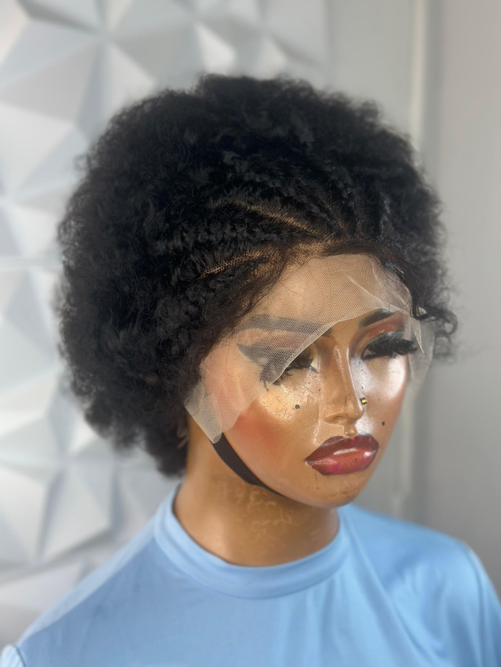 The AfroBraid Beauty – Short Half Braided Wig (250g)