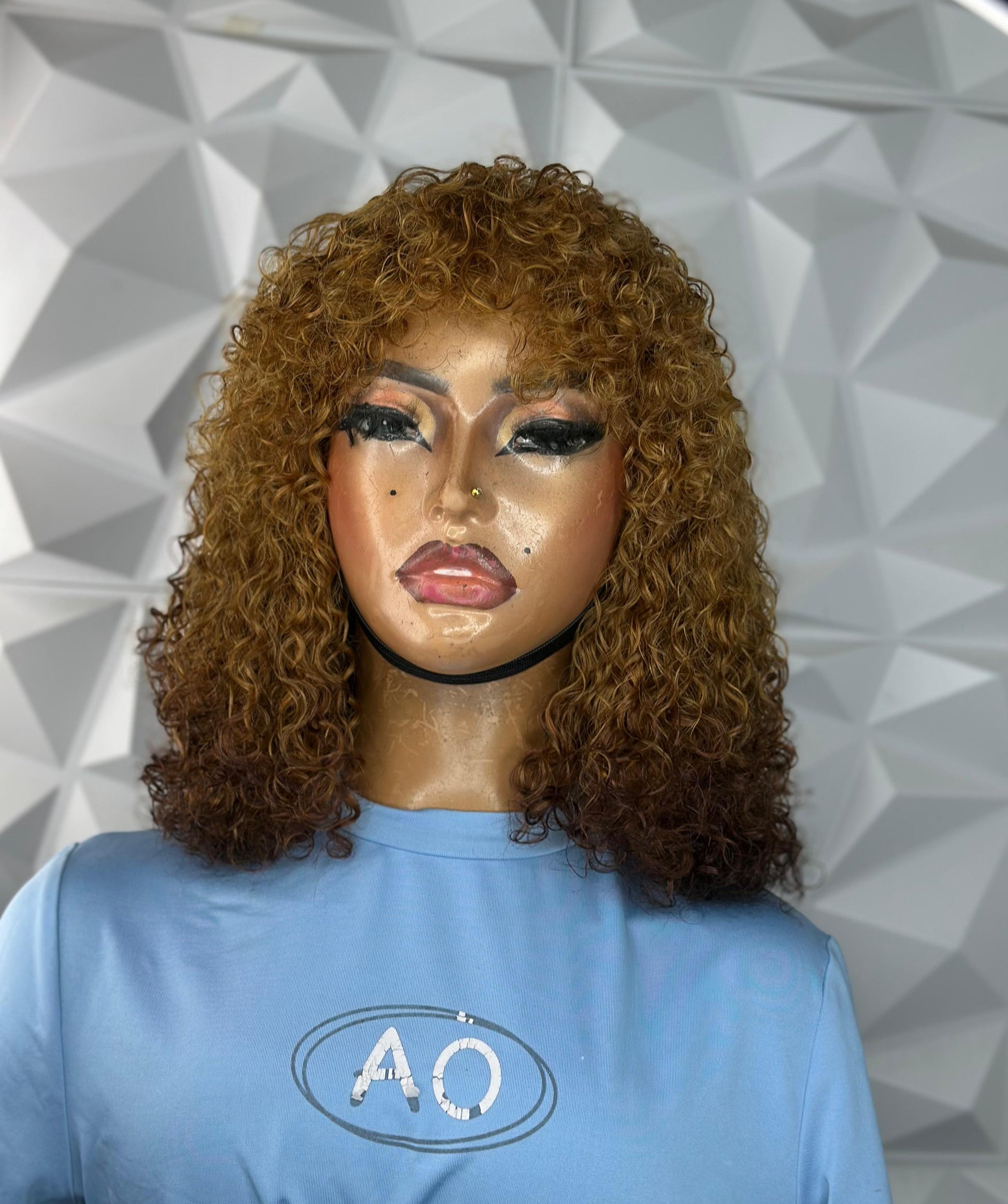 12” water wave Fringe Wig (250g)