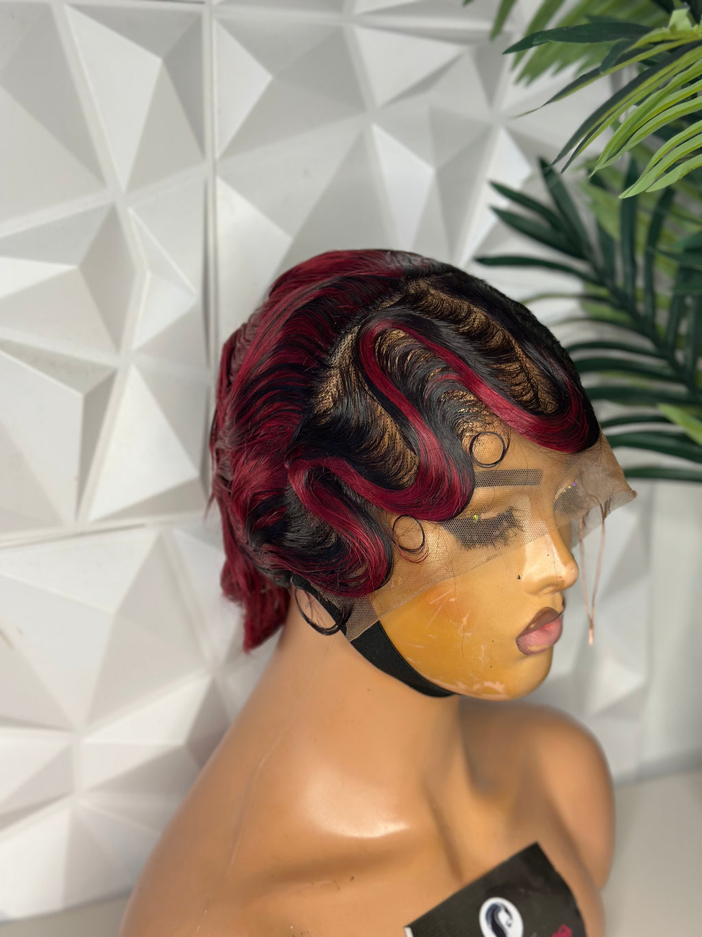 The Scarlet Wave – Red Wine Finger Wave Wig