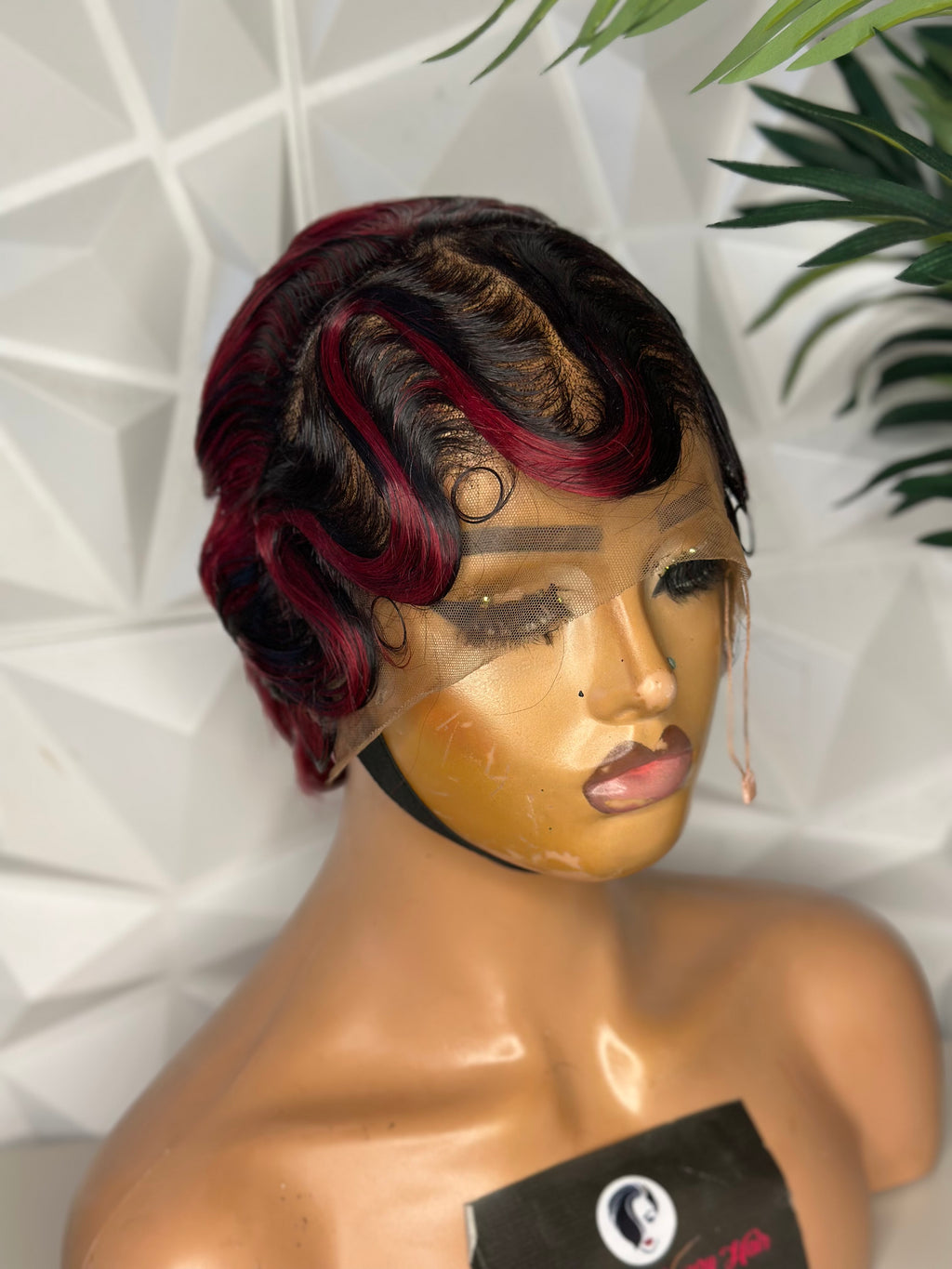 The Scarlet Wave – Red Wine Finger Wave Wig